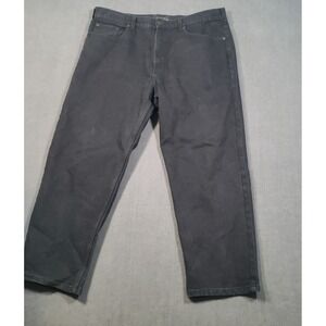 Axist Jeans Mens 40x30 Black Relaxed Fit Straight Leg Denim Pants